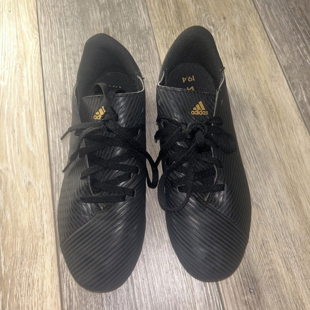 Adidas Nemeziz 19.4 FxG Boys Kids Soccer Cleats US Size 4.5 Black Gold EG3175 - Picture 4 of 8
